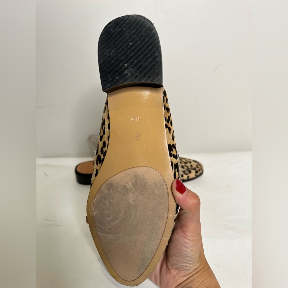SOLD HALOGEN Leopard print loafer mule - Picture 4 of 7